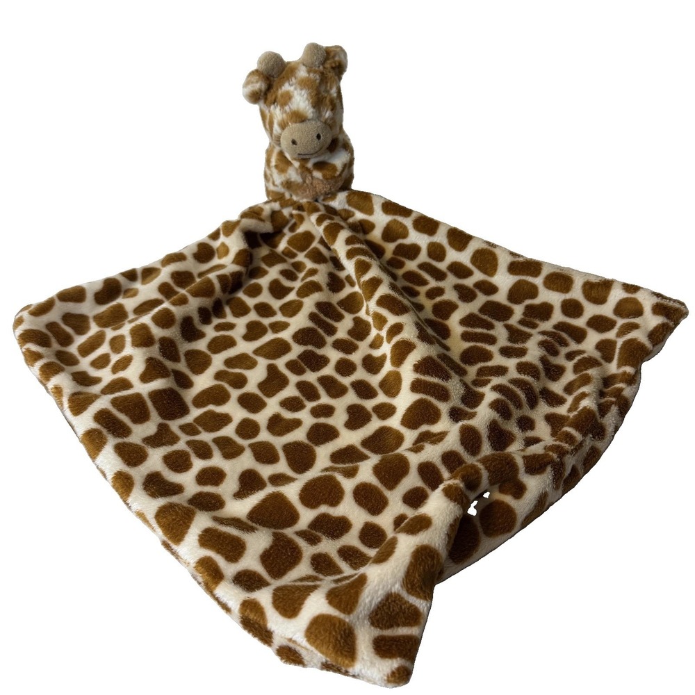 Little Jellycat Plush Baby Giraffe Security Blanket Lovey Brown Stuffed NICE